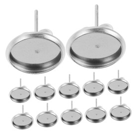 DOITOOL 20Pcs Earring Bezel Setting Blank Tray Metal Supplies for DIY Jewelry Making Versatile and Lightweight Earring Accessories Easy to Clean and Assemble for Personal Designs
