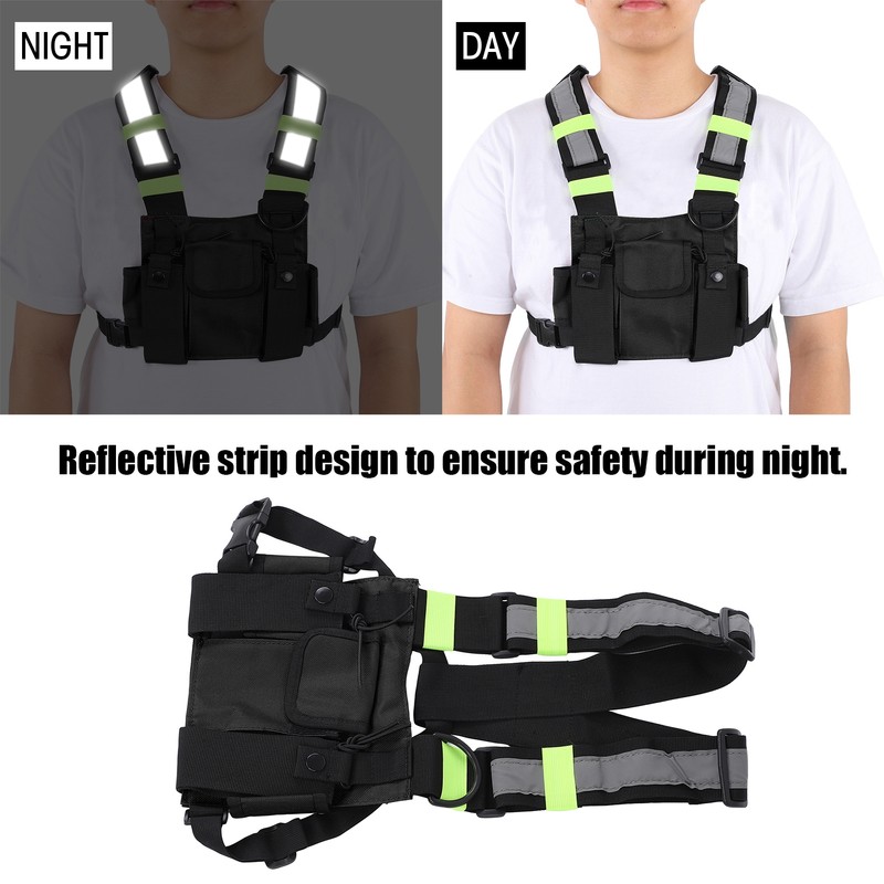 Multifunctional Nylon Waterproof Chest Bag Reflective Safety Tooling Vest for
