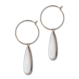 Lenny & Eva Intentions Natural Shell & Pearl Earrings (Teardrop Mother-of-Pearl)