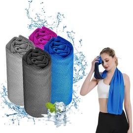 Toalla de Enfriamiento Deportiva 4 Piezas Toallas de Refrigeraciónel El Verano Toalla de Fitness Deportivo de Hielo Fría Instantánea Microfibra para Hombres y Mujeres para Gimnasio Suaves y Transpirables para Deportes Fríos para el Cuello Bandana Toalla S