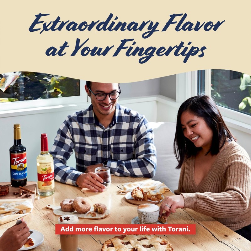 Torani Coffee Syrup, Crème Caramel Flavoring for Drinks, Glass Bottle