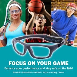 BLUE CUT Sports Protection Goggles, Anti-Fog Lenses Safety Glasses for Basketball and Outdoor Sports