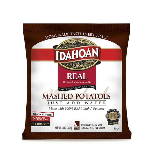 Idahoan Real Mashed Potatoes, 13 Ounce -- 24 per case.