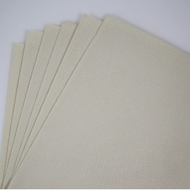 KCS 4/6 pc of 12" x 18" 16CT Counted Cotton Aida Cloth Cross Stitch Fabric (6 pc, Cream)