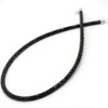 Silver One on Stingray Leather Sparkling Leather Choker, Black, Silver