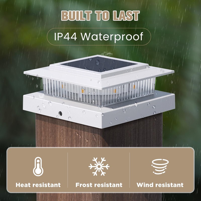 Post Cap Lights 16pack, 4x4 Deck Fence Post Solar Lights