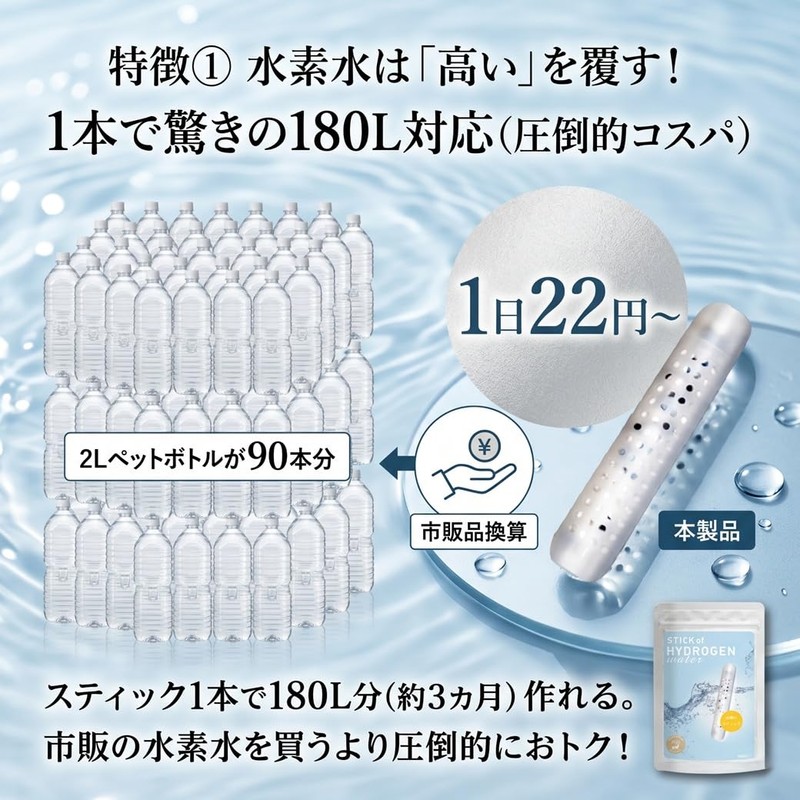Hydrogen Stick 1 Bottle, For 3.9 gal (180 L) (Approx.