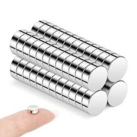 Wzone 8x3mm Strong Magnets, 50 Pack Small Round Fridge Magnets Whiteboard Magnets for Home Office Notice Board and DIY