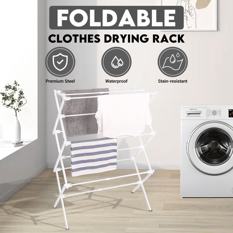 ZOES HOMEWARE 2026 Enhanced Clothes Drying Rack | Foldable Drying