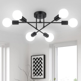 Maichixin Ceiling Light Fixture, 6-Light Ceiling Light Chandelier, Modern Dinning Room ...