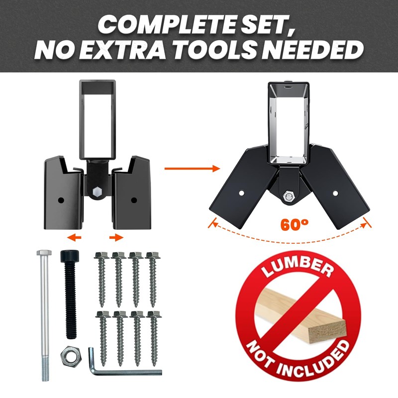 2 PCS 2x4 Target Stand Brackets,Heavy Duty Steel A-Frame Swing