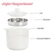 Lyellfe Ceramic Bacon Grease Container, 1.2L/40 Oz Oil Filter Pot
