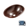 Schrodinger Copper 19" Oval Dual Flex Bath Sink with Care