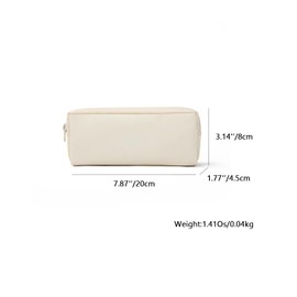 YONBEN Color Pencil Case Simple Oxford Fabric Bag for Student Lightweight Design (Cream,Oxford Fabric)