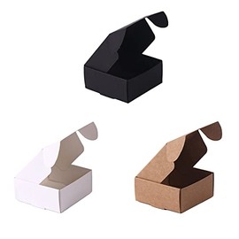 Magik 50-100 Pack Mini Kraft Jewelry Gift Packing Coin Candy Ornaments Favor Boxes (2.17x2.17 inches, White 100 Pack)