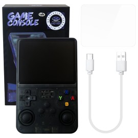 New R36S Retro Handheld Game Console 128GB 3.5 Inch IPS Screen Built-in 15,000 Games 640x480 Resolution Open Source System Portable Video Game Console Christmas/Thanksgiving/Birthday Gifts (Black)