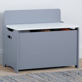 GAP GapKids Toy Box - Greenguard Gold Certified, Grey/White,23.6"L x 14.17"W x 20"H