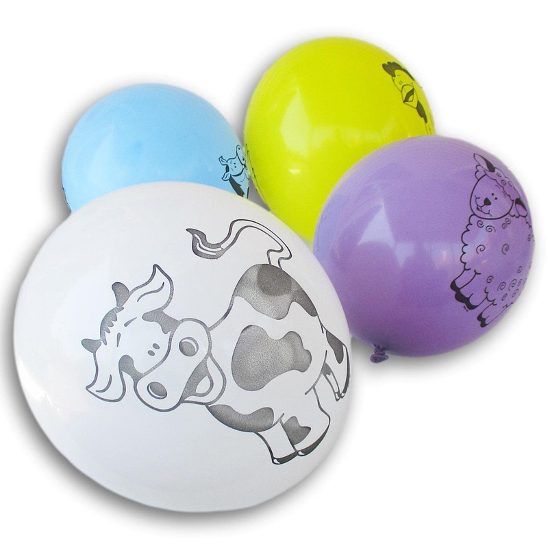 Farm Animal Balloons - 10 Pack - 11 Inch