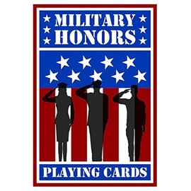 Cobblestone Games Military Honors Playing Cards - Support The Troops Themed Cards, Army-Navy-Air Force-Marines