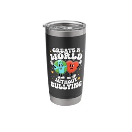 World without bullying Teacher Be Kind Unity Day Kindness Stainless Steel Insulated Tumbler