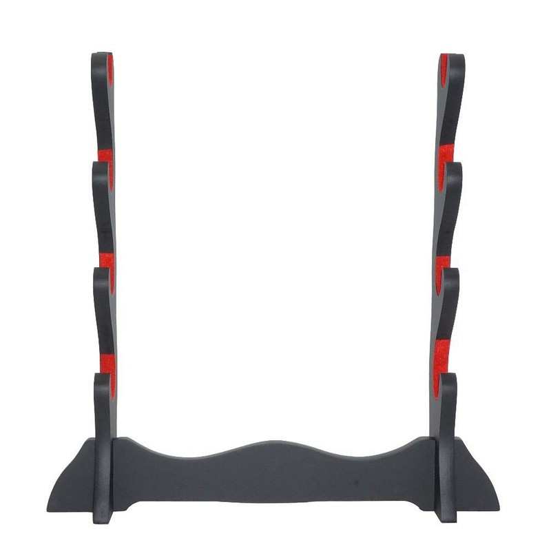 Eforlife Velvet Padded Sword Stand Display Samurai Sword Katana Wakizashi