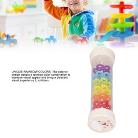FOSA Rainmaker, Wood Rain Stick Musical Instrument, Colorful Music Education Rain Stick Shaker for Babies, Toddlers and Kids (Large Size)