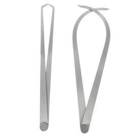 KICHOUSE 2pcs Caliper Gauge Firm Measuring External Modeling Precision Tools Outside Stainless Inside Steel Silver