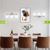 foucasal Brushed Nickel Bathroom Light Fixtures 3-Light Globe Vanity Light