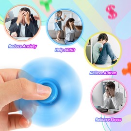 120pcs Mini Fidget Spinner Bulk, Party Favors Fidget Spinners for Kids 4-8-12, Goodie Bag Stuffers, Stress Relief Sensory Fidget Toys for Kids, Birthday Gift Treasure Box Toys for Classroom Prizes