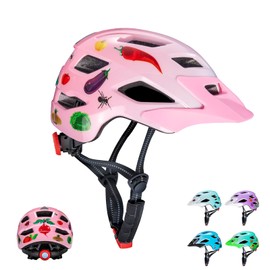 SIFVO Kids Bike Helmet for Boys & Girls Ages 3-5-8-14,Lightweight Adjustable Bicycle Helmet with Visor & Reflective Strap，CPSC Certified for Cycling, Skating, Scooters, from Toddler to Youth，2 Sizes