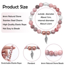 Mwphuy Religious Quote Faith Bracelet Christian Gifts for Woman Friend Daughter Sister Grandma Godmother Beaded Bracelet Confirmation Baptism Gifts for Her Bible Verse Christmas Birthday Gift