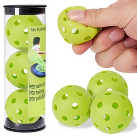 Mini Pickleball Training Balls - Warm Up Pickleball Drills, Enhance Reaction Time & Hand-Eye Coordination | Ideal Gift for All Ages and Skill Level (1- Green)