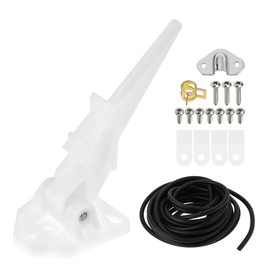 Yetaha Marine Boat Universal Speedometer Pitot Kit Automatic Kick-up Pilot Tube Assembly Up to 80 MPH Pitot Sea Portable Mini Tool Accessories, with 20 Ft Premium PVC Tubing, White