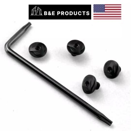 Unbranded Beretta 92fs, M9 Black Grip Screws T8 Torx Key 4 Stainless Steel Grip Screws A23