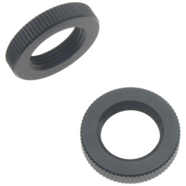 FDXGYH 4 Pcs 5/8"-27 Microphone Stand Nut Knurled Lock Nut Black Jam Nut for Microphone Photographic Equipment