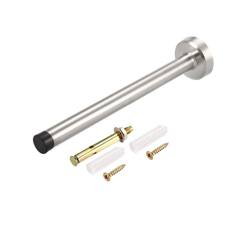 sourcing map Wall Mounted Door Hinge with Rubber Buffer 201