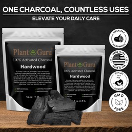 Activated Charcoal Powder Bulk - 1 lb. Jar - Hardwood - Food Grade Kosher Non-GMO - Teeth Whitening, Facial Mask and Soap Making. Promotes Natural Detoxification and Helps Digestion