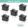 QTEATAK 5Pcs On/Off/On Boat Toggle Rocker Switch 3 Pin 3