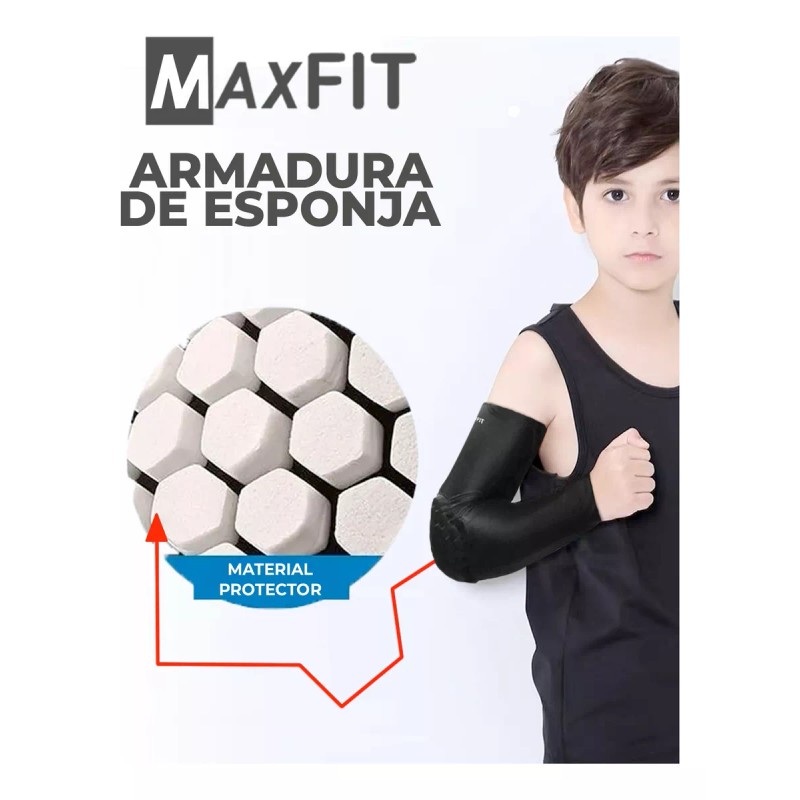 Maxfit Par De Coderas Para Niño Protectoras Deportiva Hxj680 Maxfit