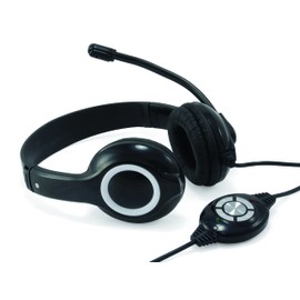 Conceptronic POLONA USB Wired Headset With Microphone - Black