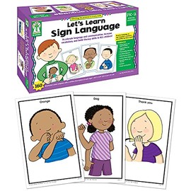 Key Education 160 American Sign Language Flash Cards for Kids, ASL Flashcards for Preschool, Kindergarten, 1st and 2nd Grade Learners With Signing Illustrations