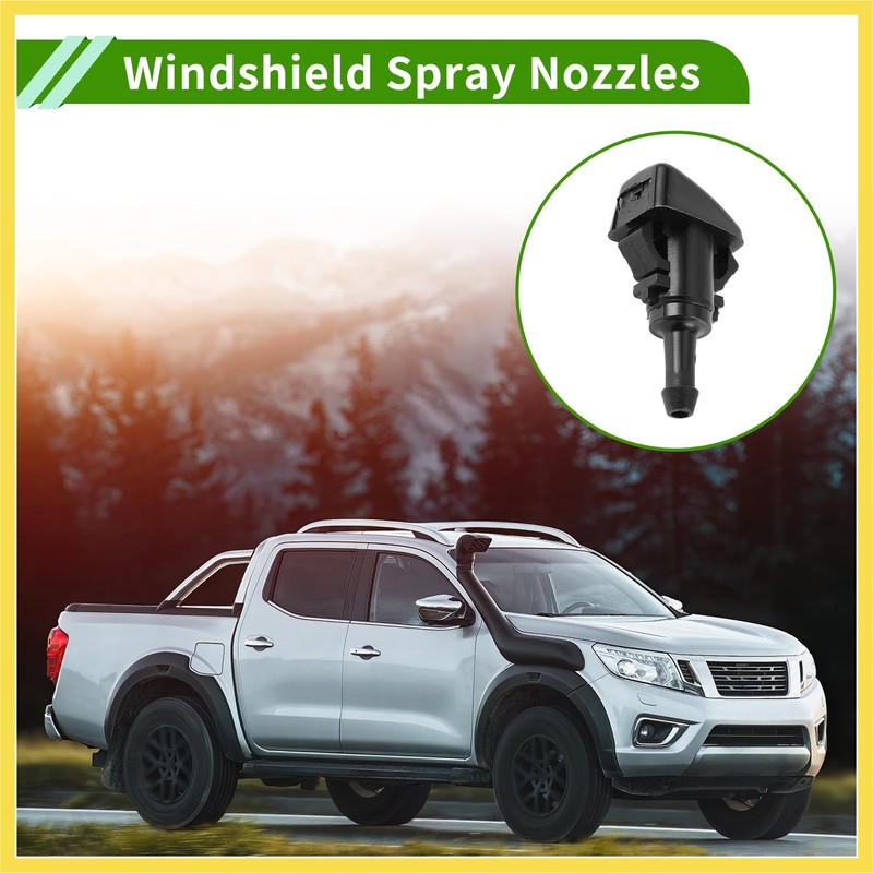 PARSKILO Windshield Washer Nozzle for Mitsubishi Eclipse 2006-2012 Black Front