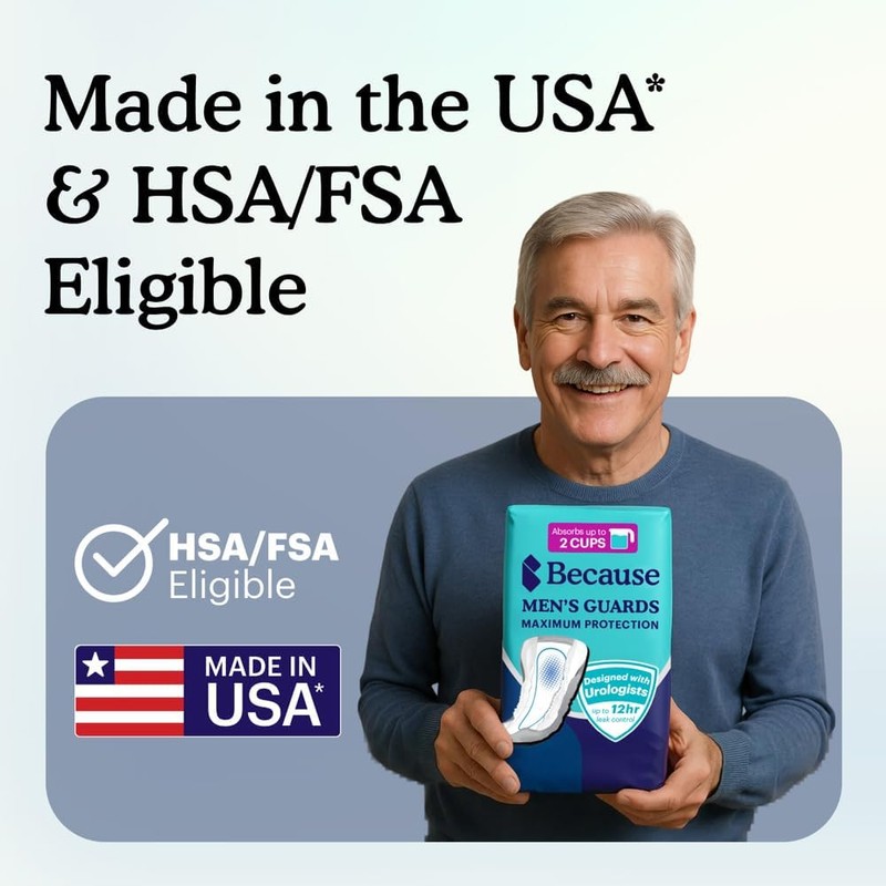 Because Premium Guards for Men - 20 Count Pack of