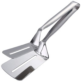 304 Kitchens Tongs 11 Inch 1 Pack Premium Stainless Steel Multipurpose Gripper Bread Clip/Steak Clamps/Fried Steak Clamp/Barbecue Tongs/Beefsteak Turner Flipper