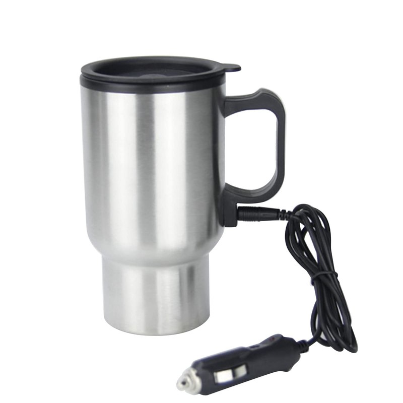 Glomora 12V Car Heating Cup, 300ml Stainless Steel Travel Electric