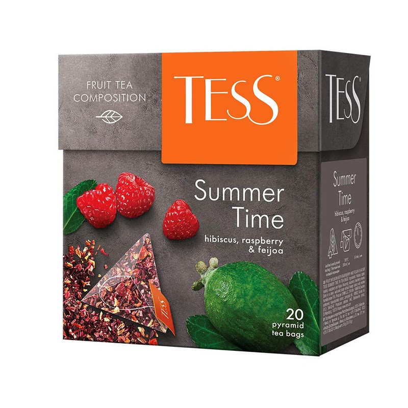 Tess Summer Time Fruit Tea Composition Hibiscus, Raspberry and Feijoa