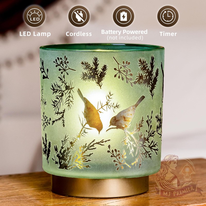 MJ PREMIER Cordless Table Lamp Timer, Big 7'' Battery Operated