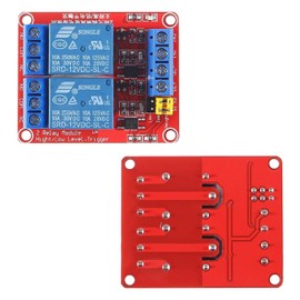Gebildet Pack of 2 DC 12 V 2 Channel Relay Module Boards Shield with Optocoupler Isolation, Supports High or Low Level Compatible Development Boards Trigger