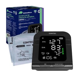 SELECSHOP Monitor de Presion Arterial para Brazo con Pantalla LED, Baumanómetro Digital con Pantalla, Deteccion Automáticay Precisa de la Presión Sanguínea, Multiples tipos de Medicion (Negro)