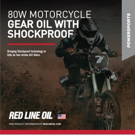 Red Line 42704 80W Synthetic Motorcycle Gear Oil with Shockproof - 1 Quart